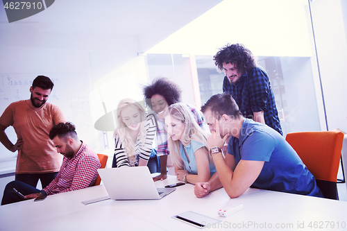 Image of Multiethnic startup business team on meeting