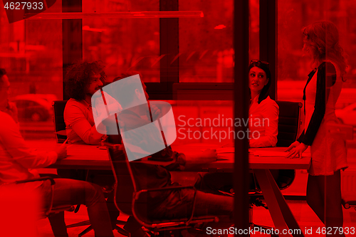 Image of Startup Business Team At A Meeting at modern office building