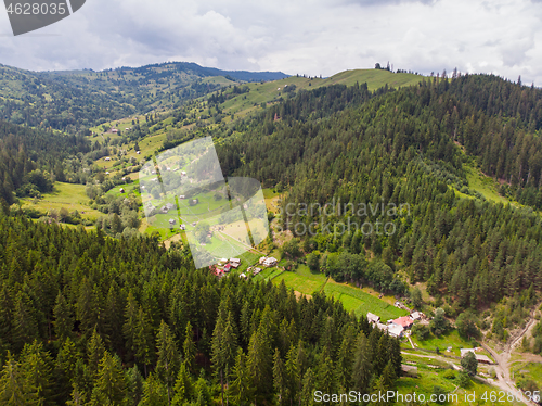 Image of Houses on mountain valley