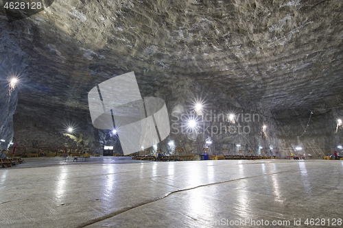 Image of Illuminated old Salt mine for tourists