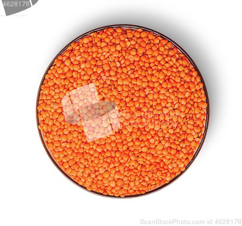 Image of Lentils in bowl top view