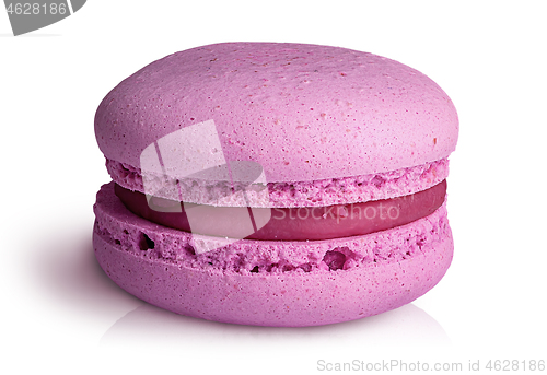 Image of One pink macaroon front view