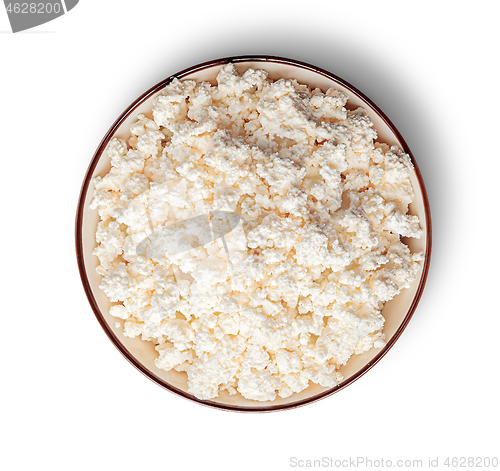 Image of Cottage cheese in bowl top view