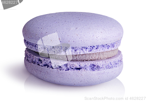 Image of One purple macaroon front view