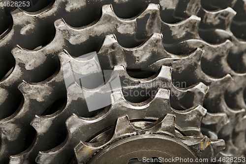 Image of Gear set of a bicycle