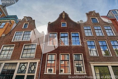 Image of Row of houses in a street of Amsterdam