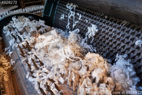 Image of Old industrial machine for textile manufacturing