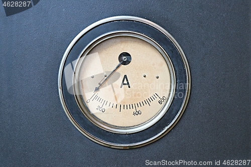 Image of Old rusty ampere meter