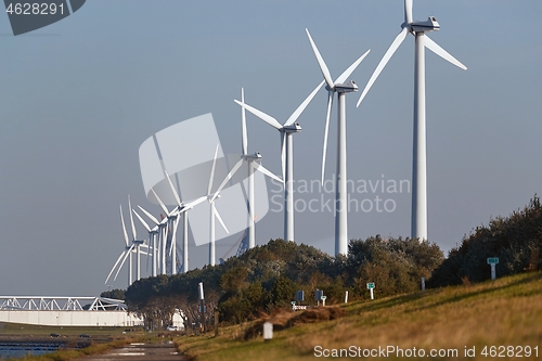 Image of Wind tubines spinning