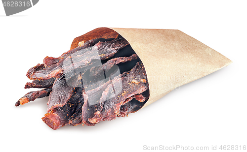 Image of Jerky in paper bag in front