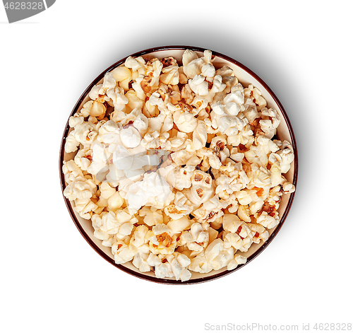 Image of Popcorn in bowl top view