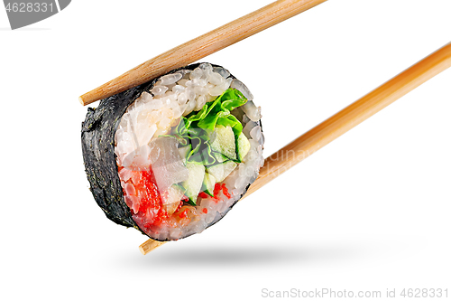 Image of Roll spicy lollo-Ross with chopsticks