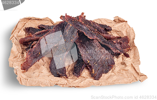 Image of In front jerky on paper