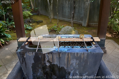 Image of Shinto purification water basin