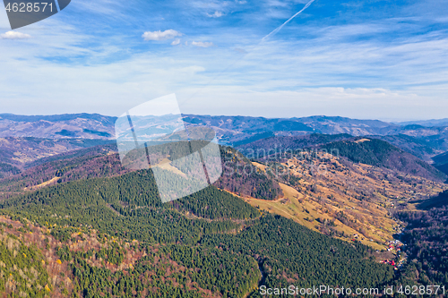 Image of Autumn mountain valley scene