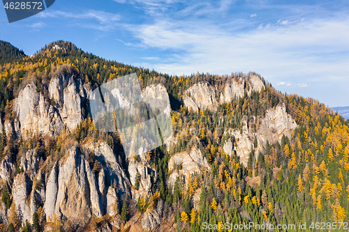 Image of Autumn rocky mountain scene