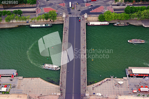 Image of The river Seine and Lena Bridge