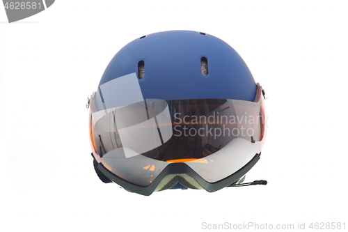 Image of Protective ski helmet and goggle