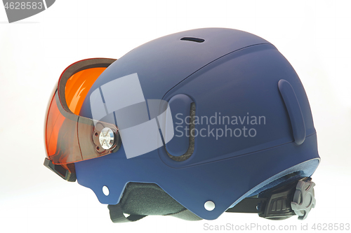 Image of Winter sports helmet with goggles