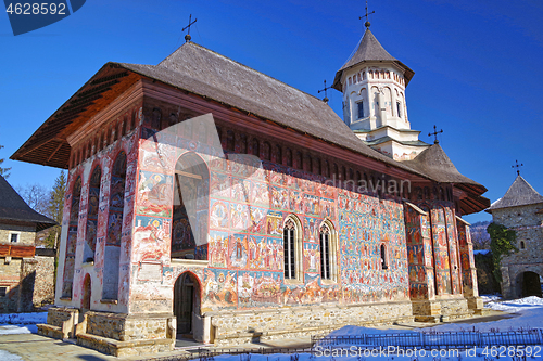 Image of Exterior frescoes on Moldovita church walls