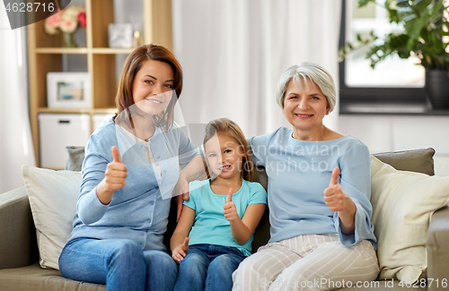 Image of portrait of mother, daughter and grandmother