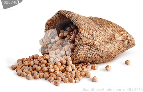 Image of Chickpea spill out of the sack