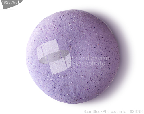 Image of One purple macaroon top view