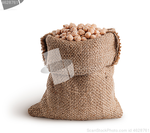 Image of Dry chickpeas in a sack