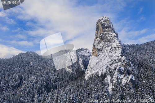 Image of Rocky mountain winter aerial landscape