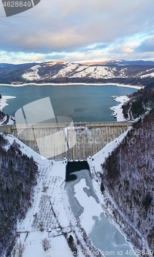 Image of Aerial view of Bistrita valley and energy dam