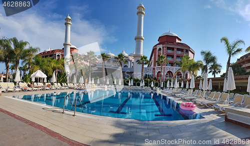 Image of Poolside in turkish resort