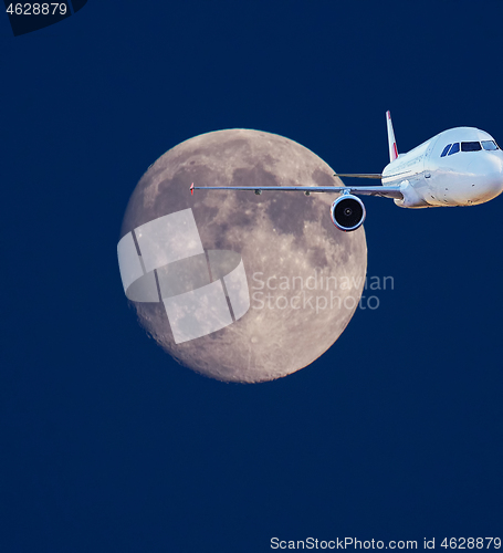 Image of Moon travel concept