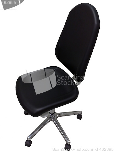 Image of Black office chair on a white background.