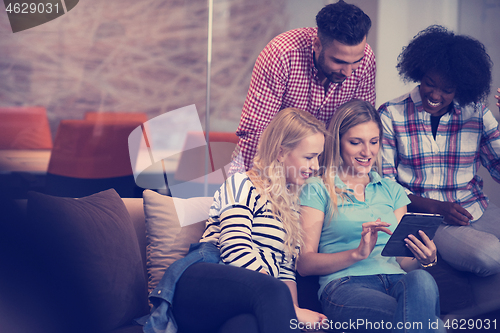 Image of Multiethnic startup business team on meeting