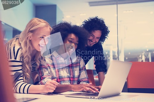 Image of Multiethnic startup business team on meeting