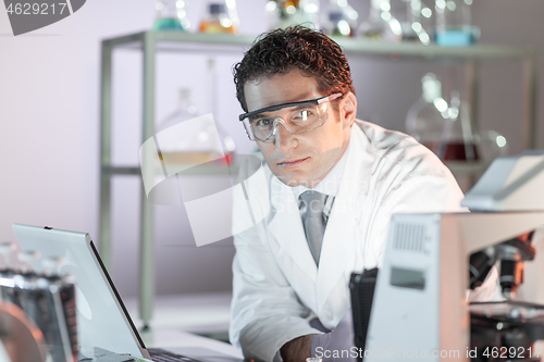 Image of Portrait of a helth care professional in laboratory.