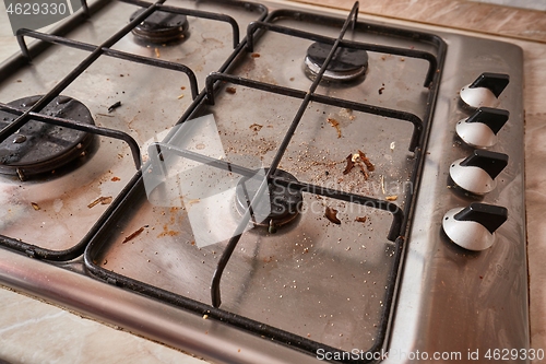 Image of Dirty Kitchen Stove