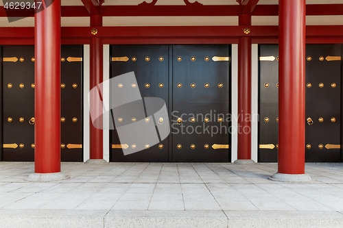 Image of Temple door in Japan, Ueno Park