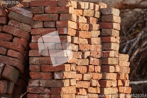 Image of Brick piles stacked up