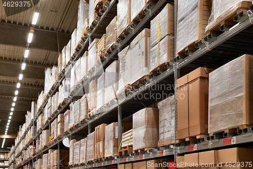 Image of Warehouse with stocked shelves