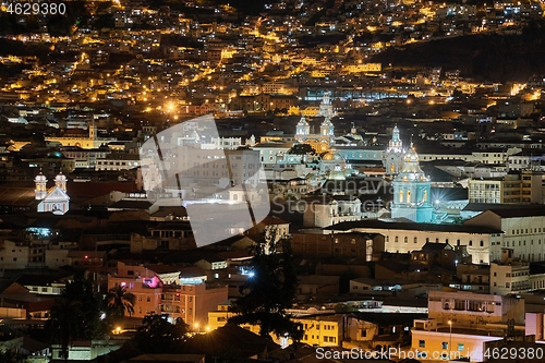 Image of Quito Ecuador night view