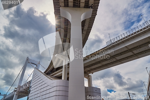 Image of Eleveted highway network structure from below