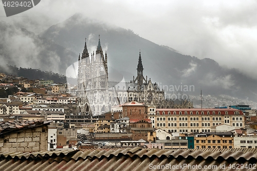 Image of Basilica in the historic center of Quito