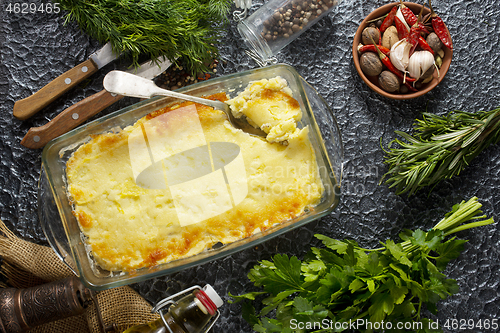 Image of baked mashed potato