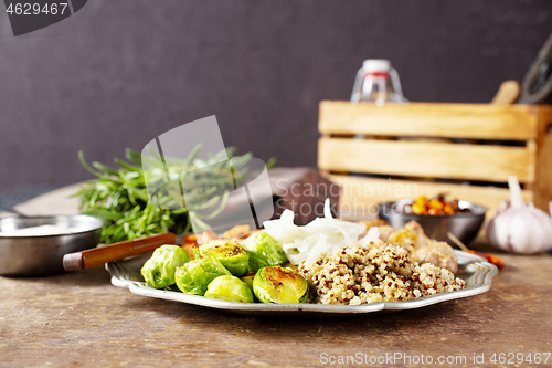 Image of vegetables with chicken