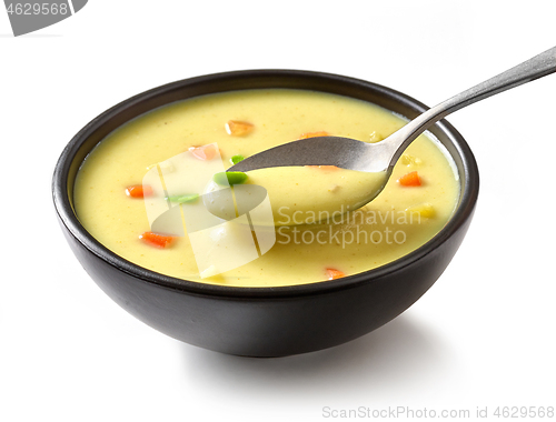 Image of bowl of vegetable cream soup