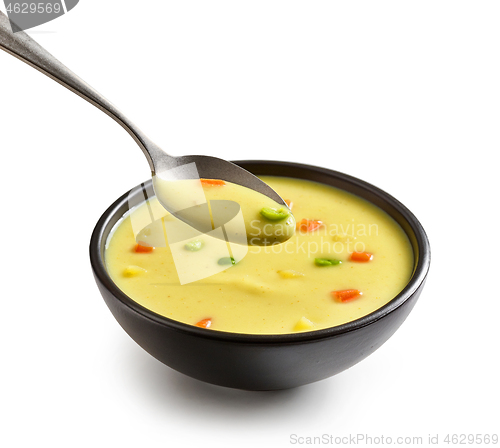 Image of bowl of vegetable cream soup