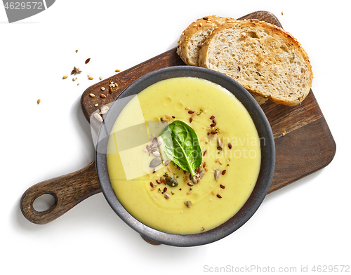 Image of bowl of vegetable cream soup