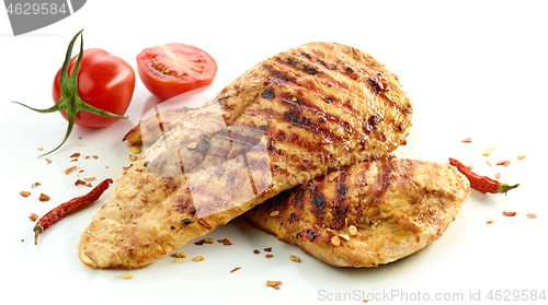 Image of grilled chicken fillet meat 