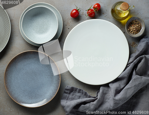 Image of various empty plates